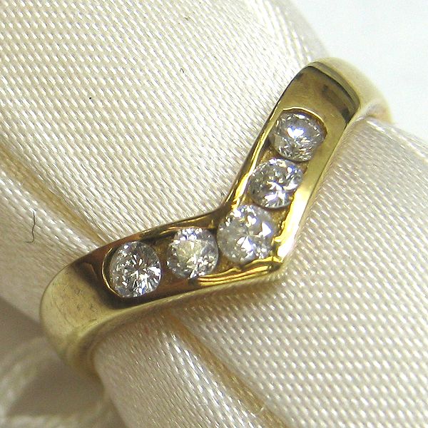 K18イエローゴールド　ダイヤモンド指輪