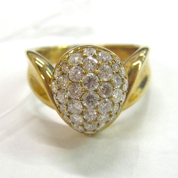 K18イエローゴールド　ダイヤモンド指輪