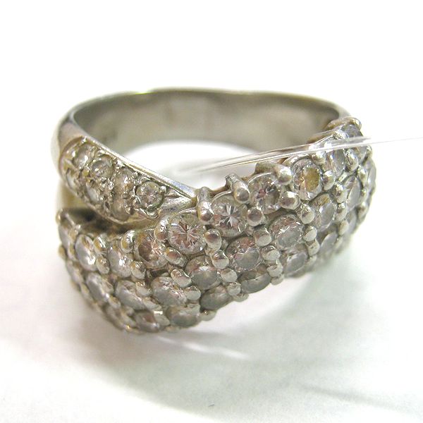 プラチナ900製　ダイヤモンド指輪
